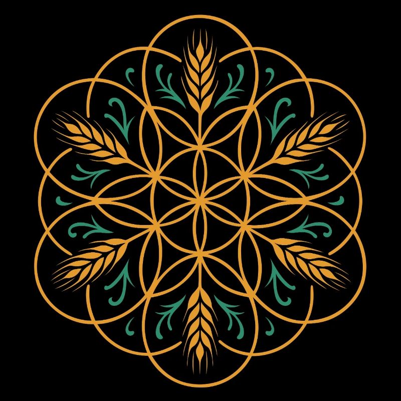 Lammas Blume des Lebens - Erntefest Design