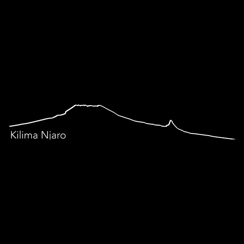 Mount Kilimanjaro outline