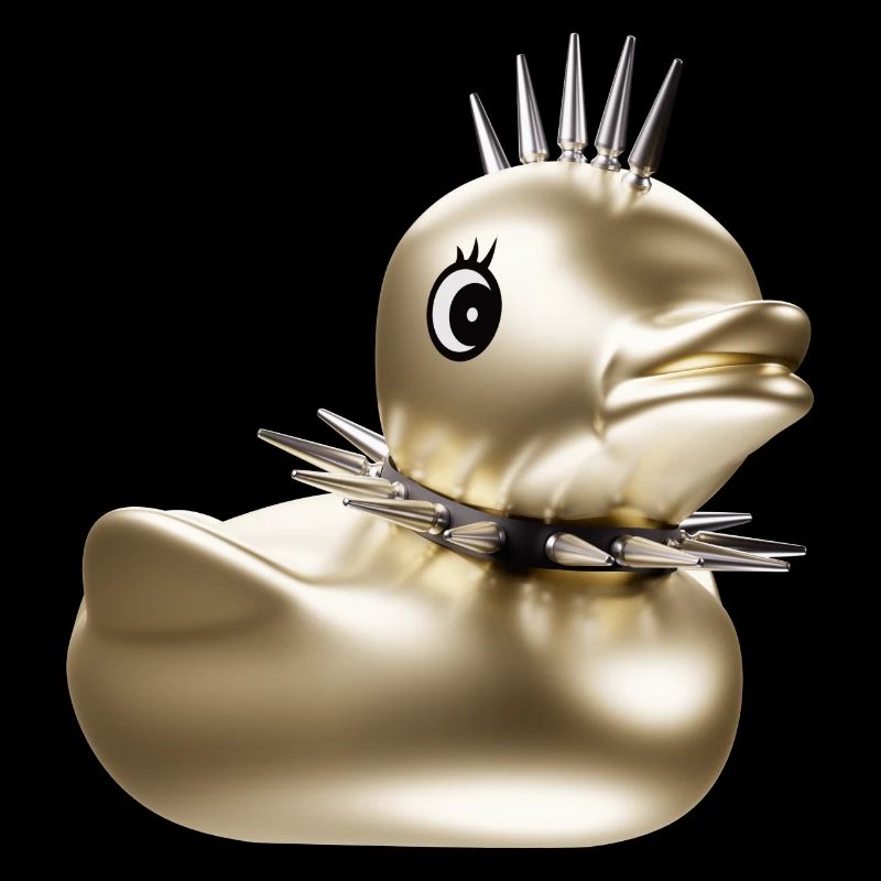 Punk Gothic Metal Rubber Duck Quiet Duck Studs