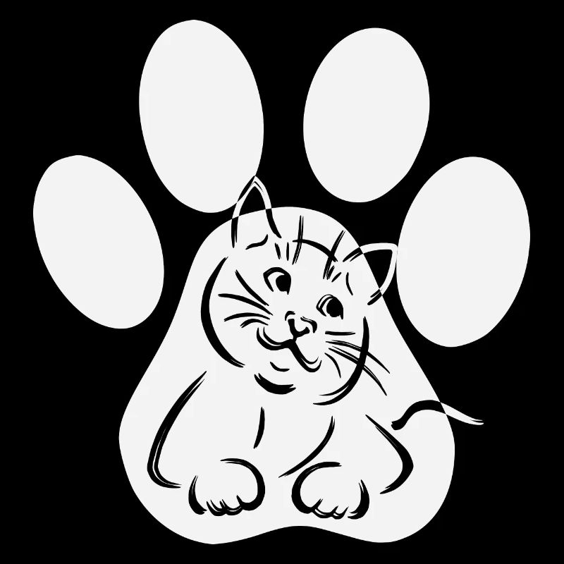 Katze Pfote Miezekatze in Pfote Geschenk