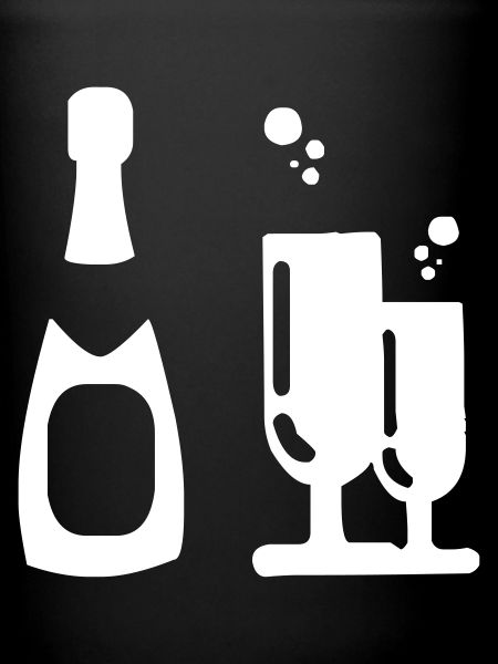 Vin mousseux avec verres