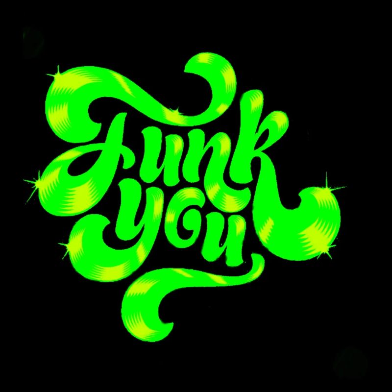 Grünes Neon-Punk-Textdesign