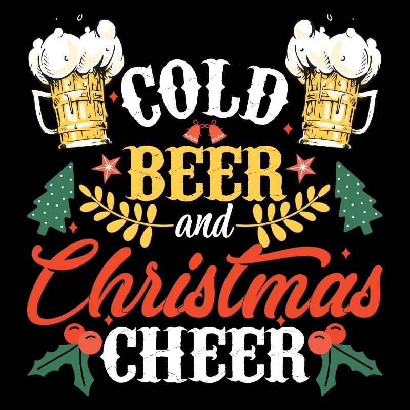 Christmas Cheer & Cold Beer Funny Beer Lover Gift