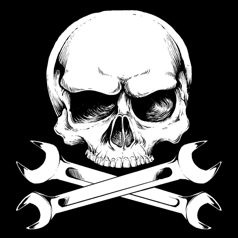 Mécanicien à visser Logo Skull