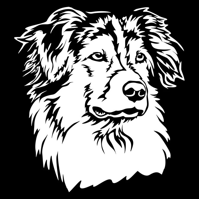 Australian Shepherd Head "Black Edition"