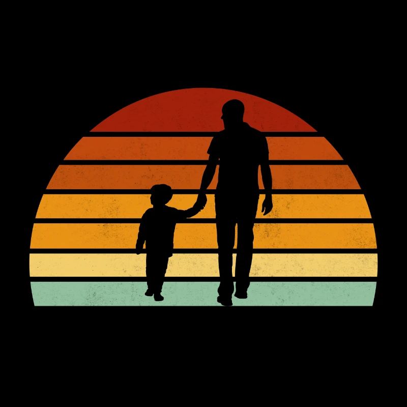 Father and son retro gift daddy son