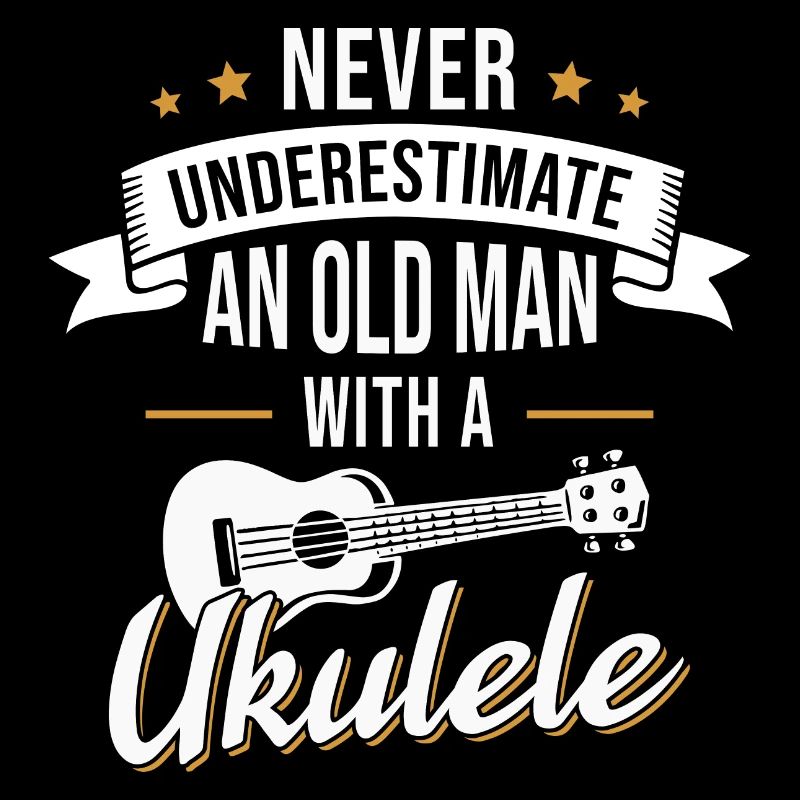 Ukulele Opa Uke Musiker Rente