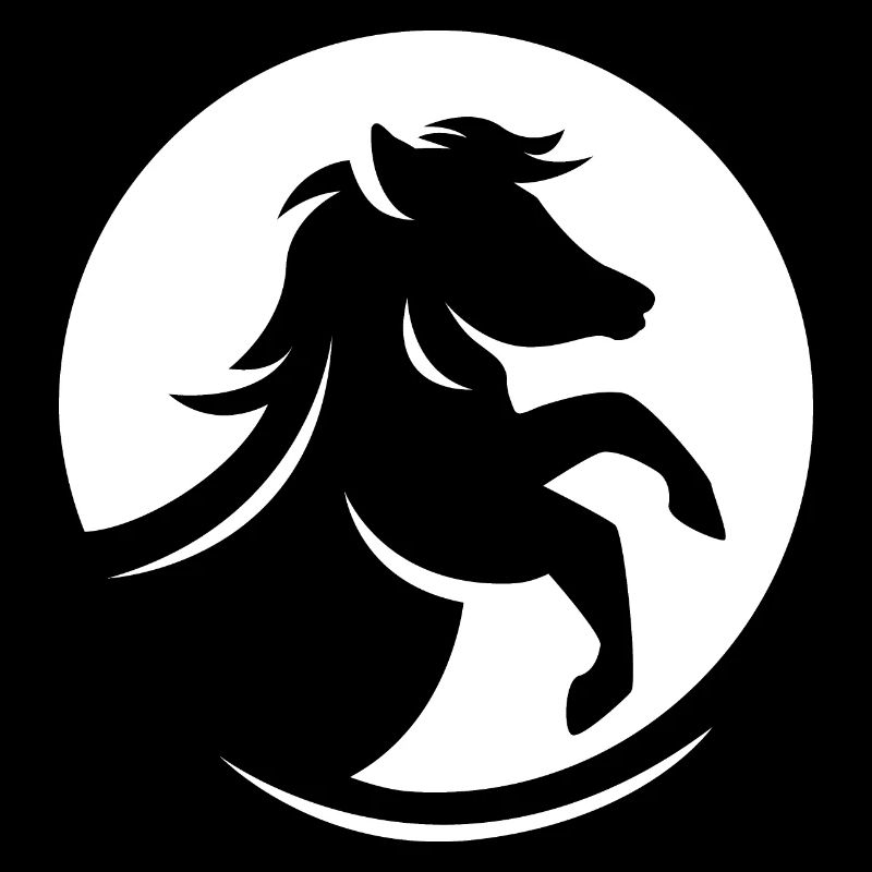 Icône Logo Cheval Symbole Illustration Galop graphique