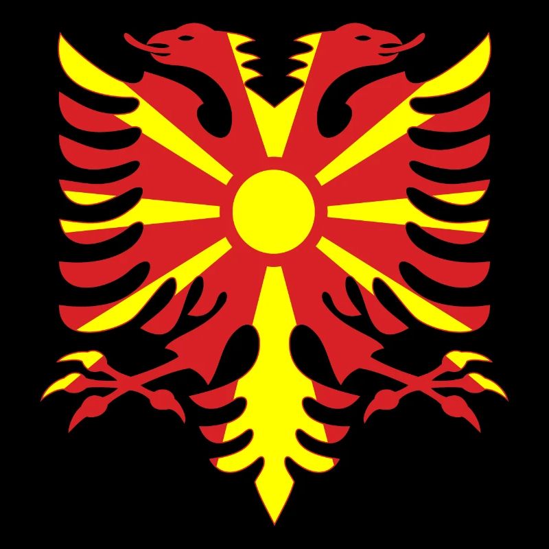 Macédoine Albanie Drapeau
