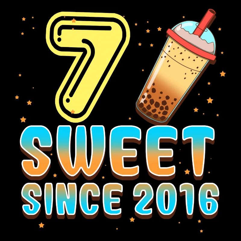 7th Birthday Bubble Tee