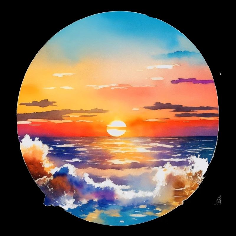 Coucher de soleil sur la mer