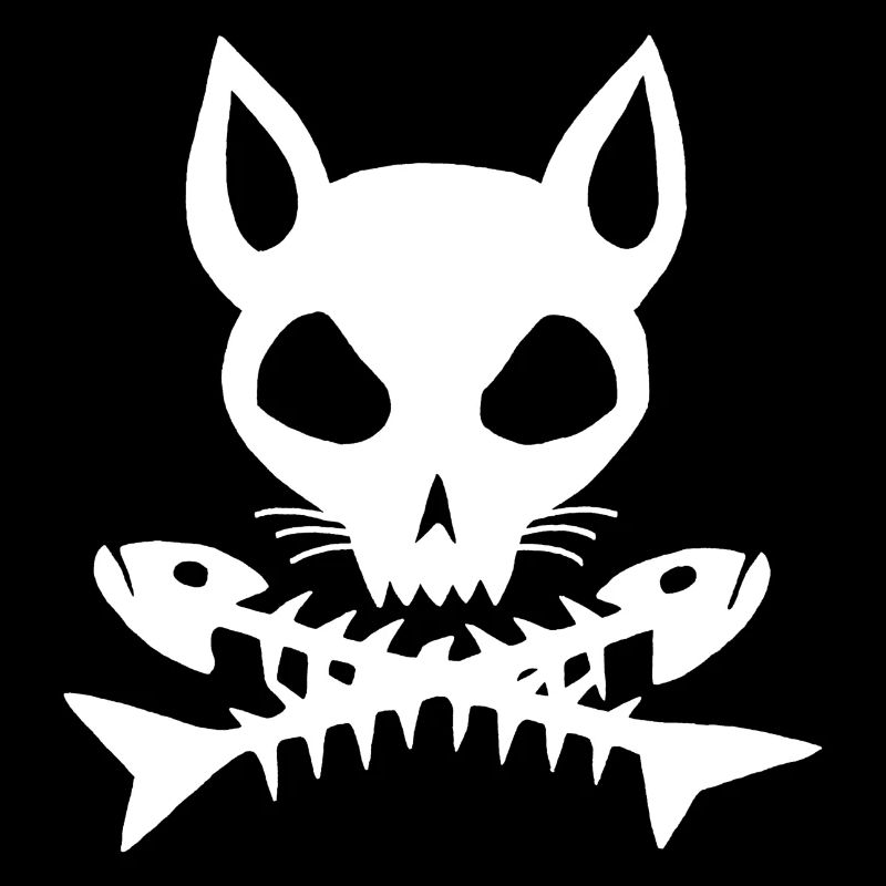 Weißer Katzenschädel