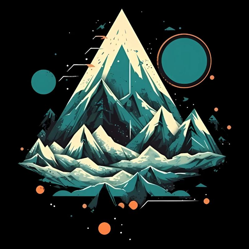 Faszinierende Berglandschaft mit Polarlichtern
