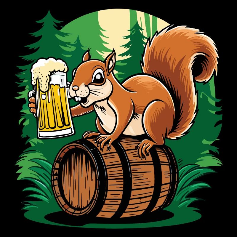 Beer-drinking squirrel