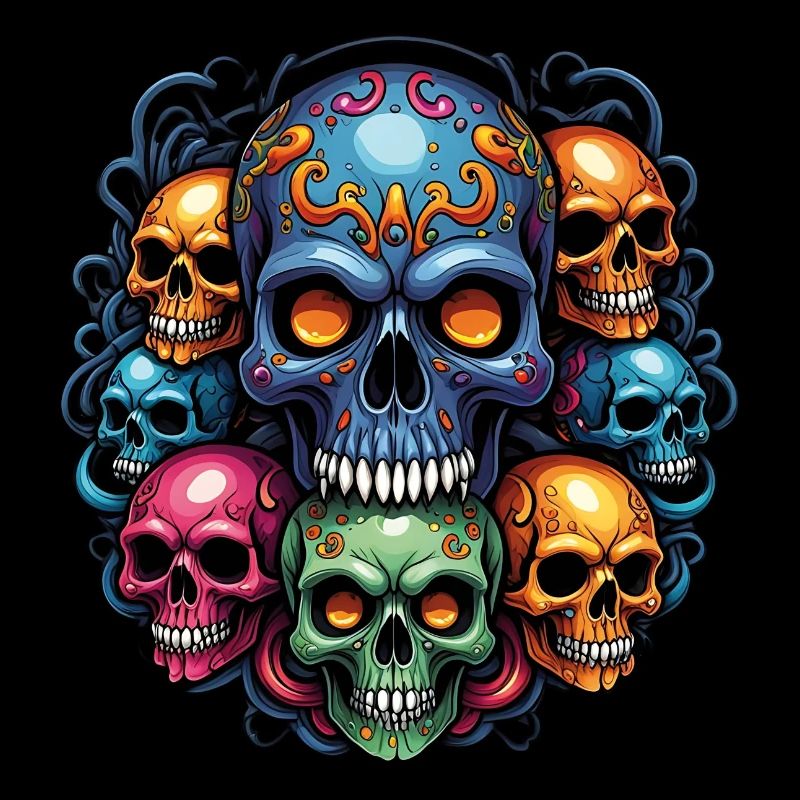 Decorative Large Skull with Small Skulls