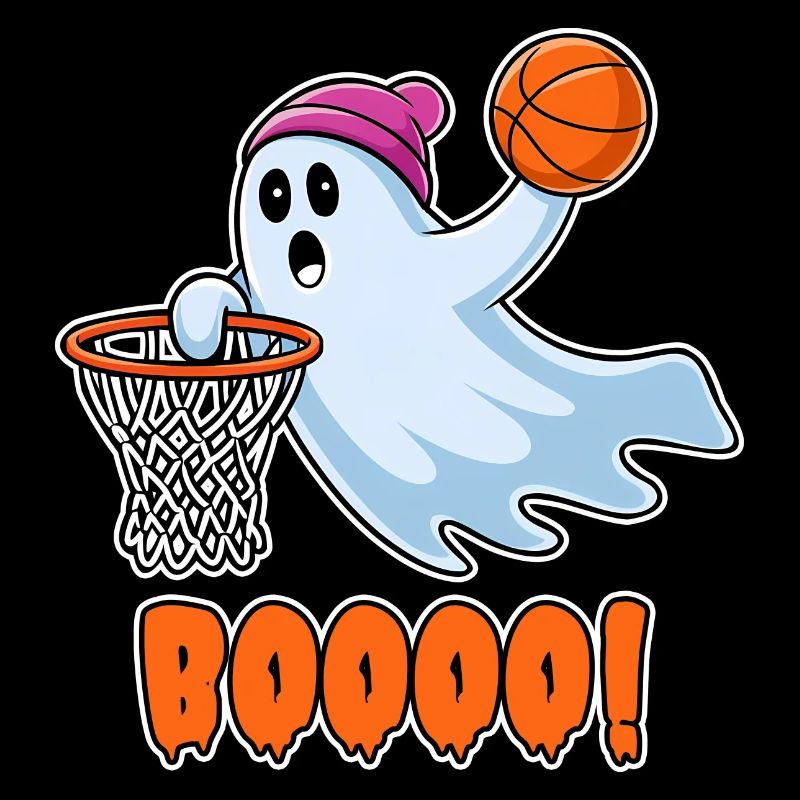 Basketball-Geist mit "Boooo!" Dunking Aktion