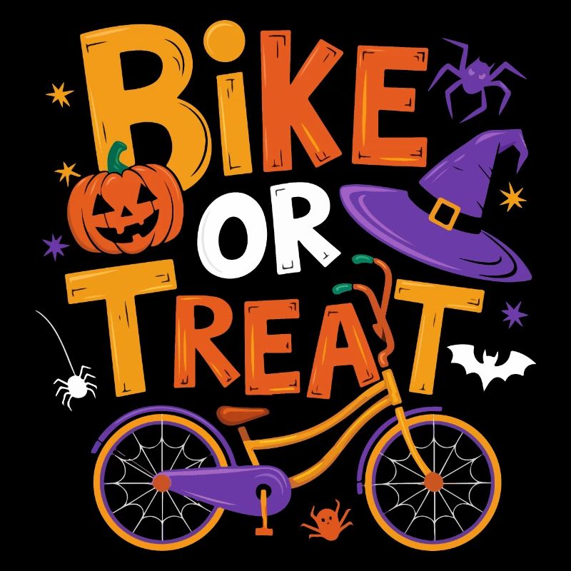 Halloween-Fahrrad oder Leckerli-Illustration