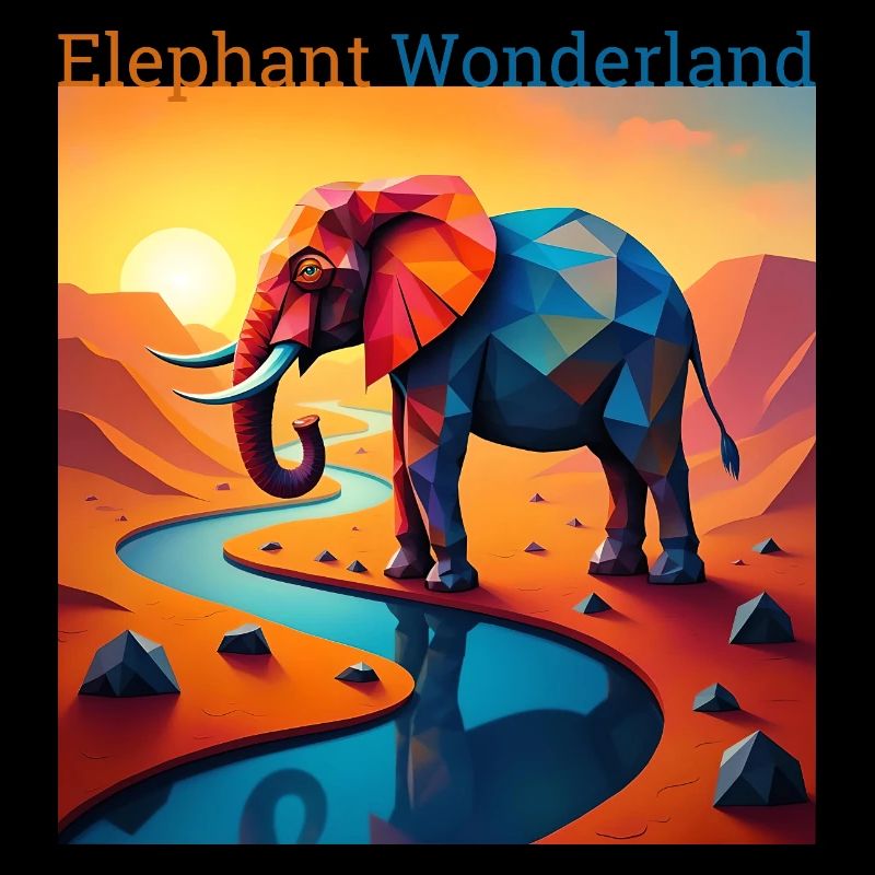 Geometrisches Elefanten-Wunderland