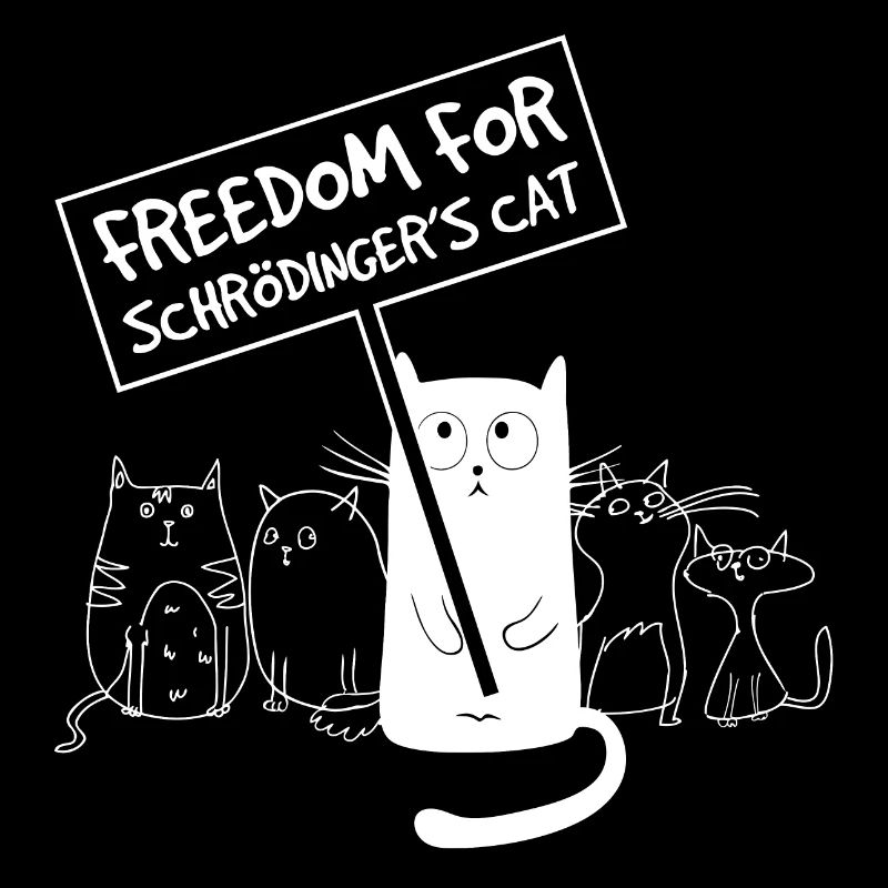 Liberté pour le chat de Schrödinger Funny Nerd Meme