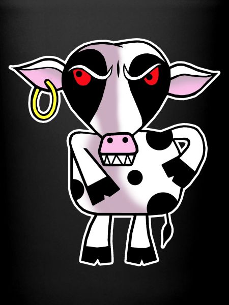 Angry cow
