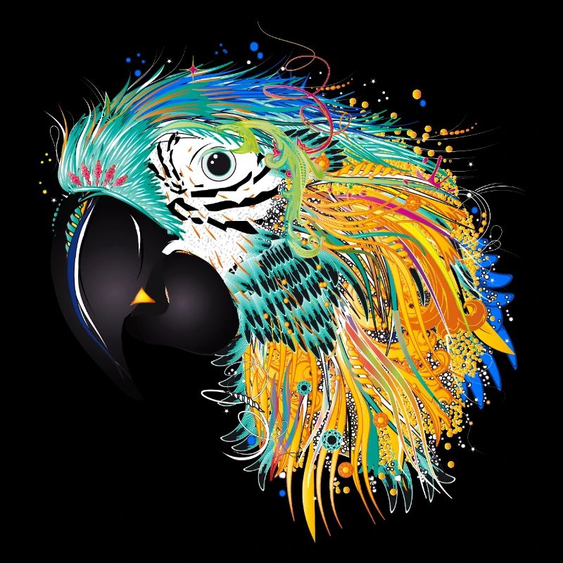 Colorful Parrot – Colorful Tropical Artwork