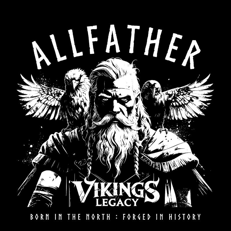 Allfather - Odin mit Hugin und Munin