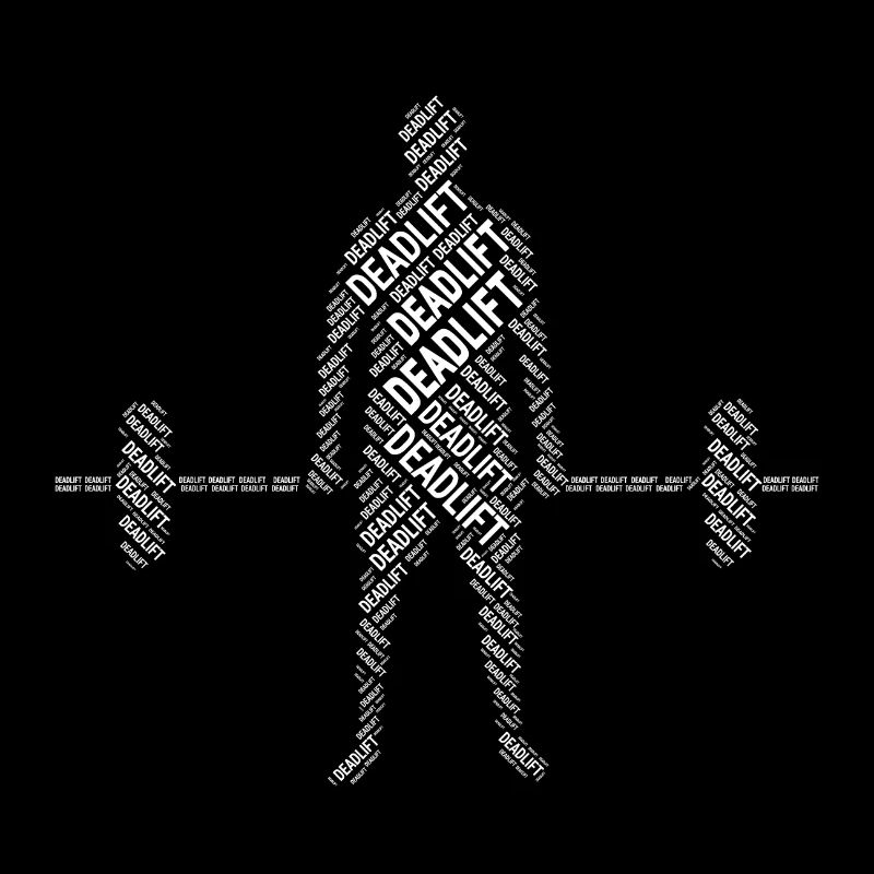 Powerlifting Deadlift Word - Squat Bench Press