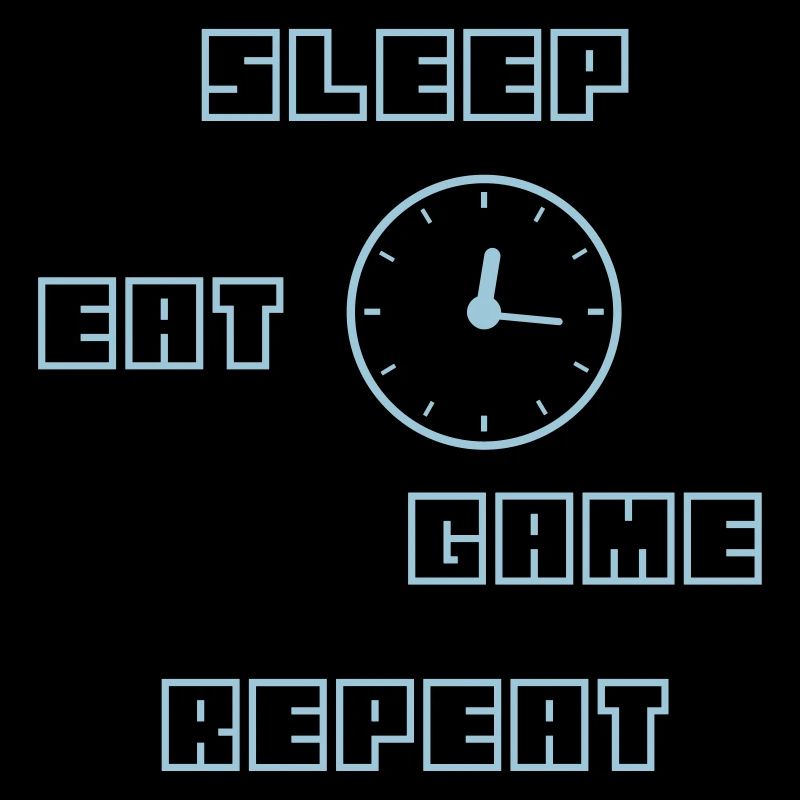 Eat Sleep Game Repeat Gamer Geschenk Computerspiel
