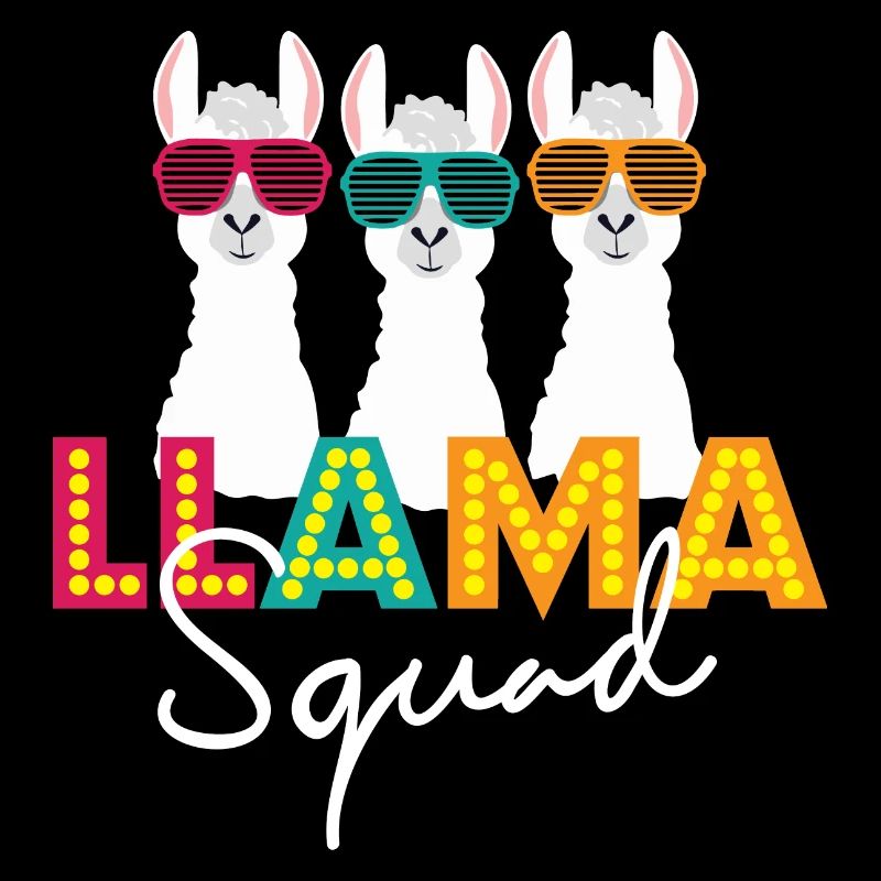Llama Squad No-probllama Animal Lover Gift Idea