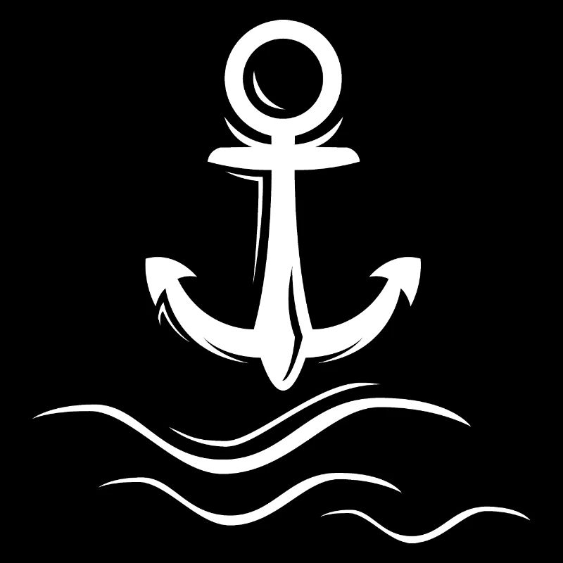 waves anchor wave welle wellen Anker Logo Symbol