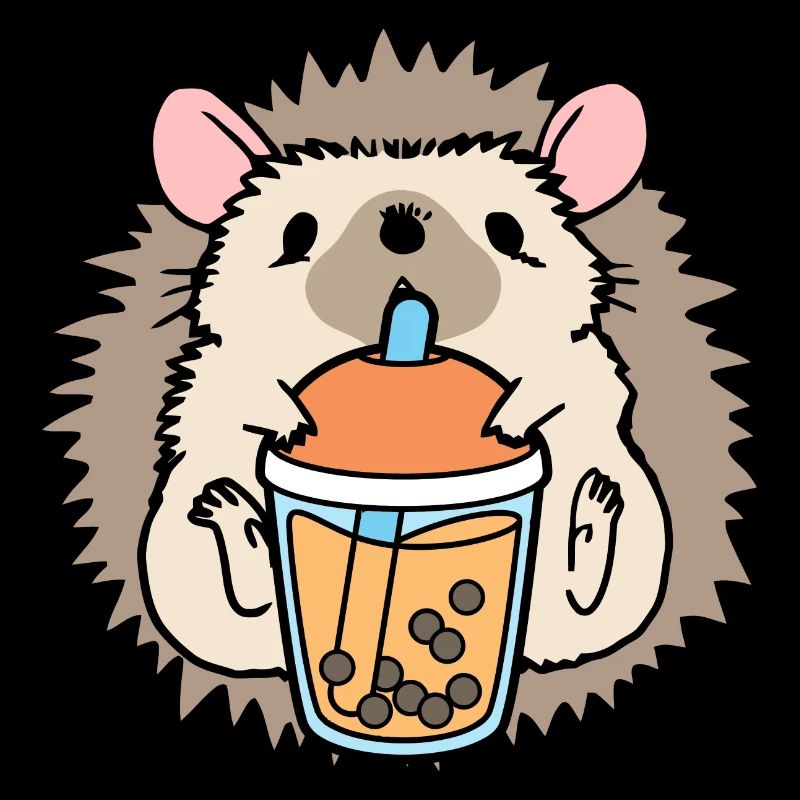 Bubble Milk Tea Hérisson Boire du thé Boba