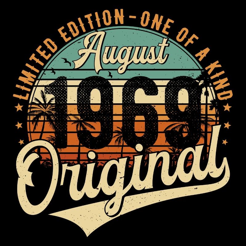 August 1969 Vintage Birthday Retro