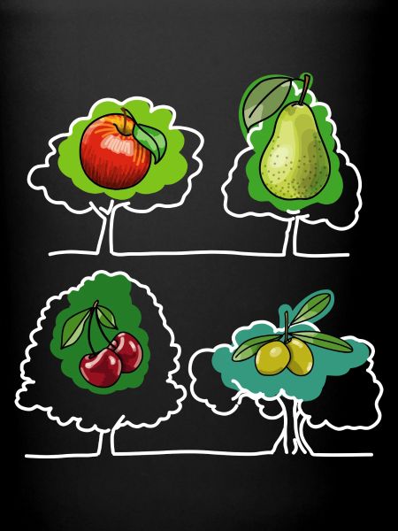 Apple, Pear, Cherry