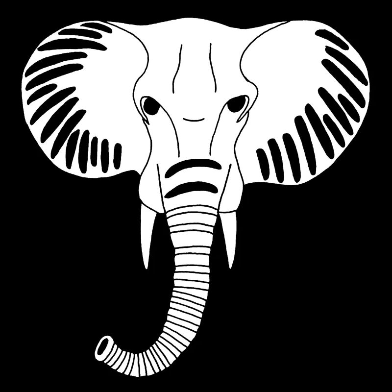 Tête d'éléphant blanc