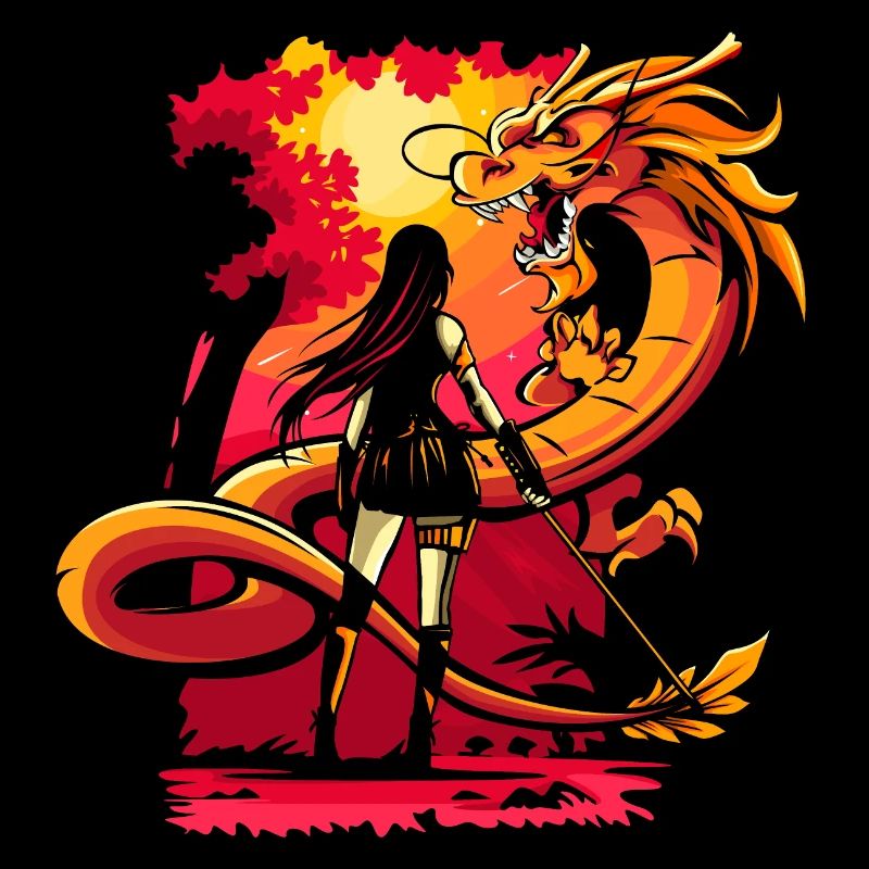 dragon anime manga bande dessinée samouraï épée