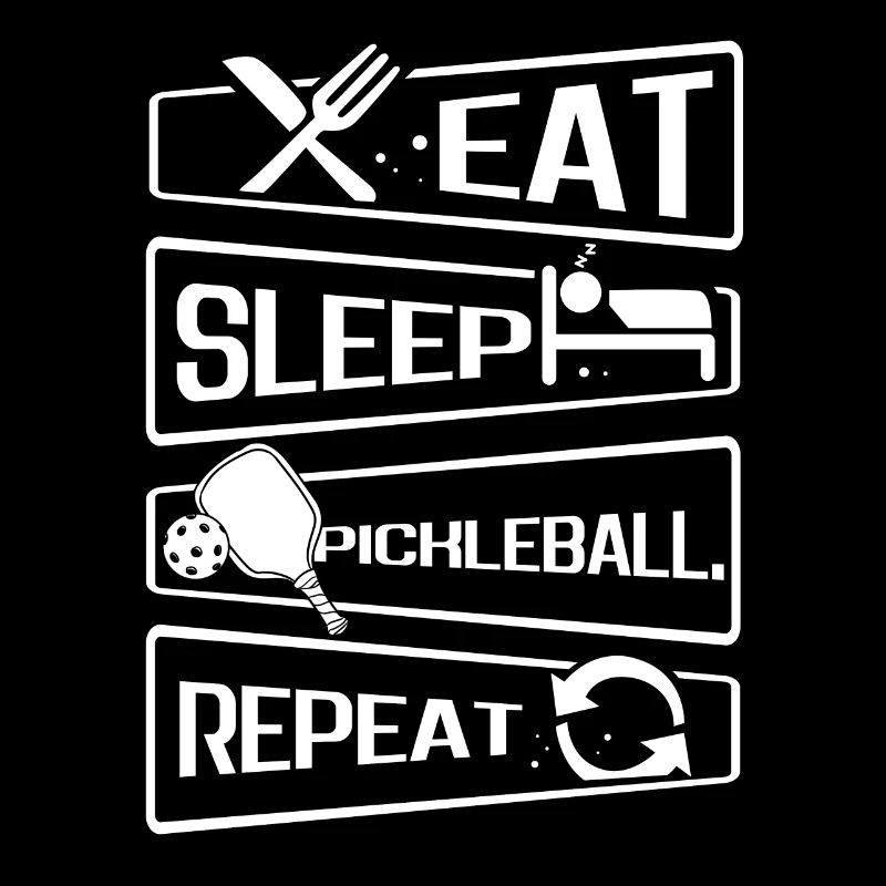 Eat Sleep Pickleball Repeat Schläger Netz Paddle