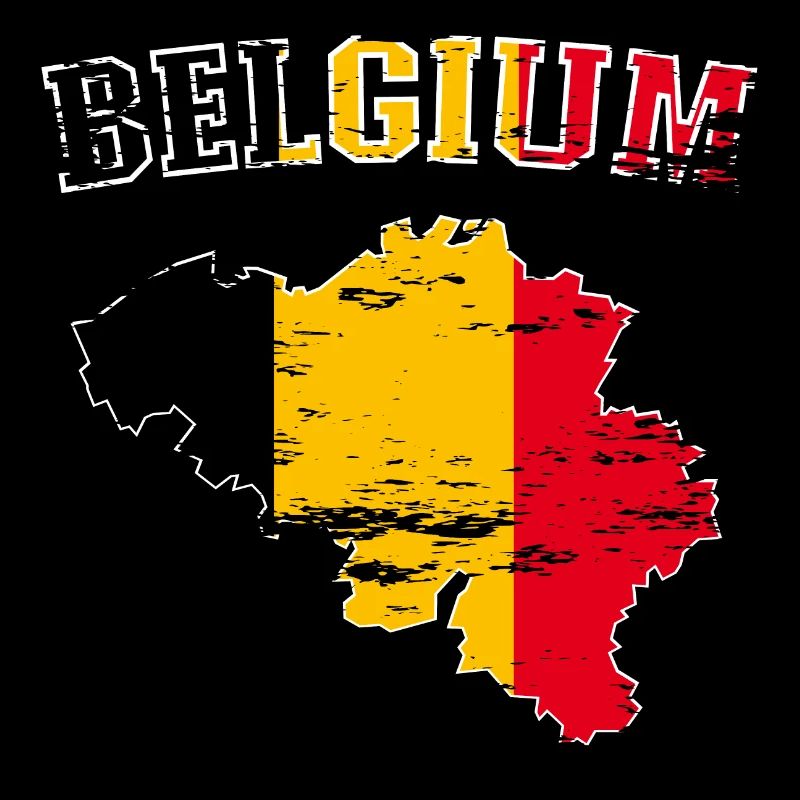 Carte murale de la Belgique Drapeau utilisé