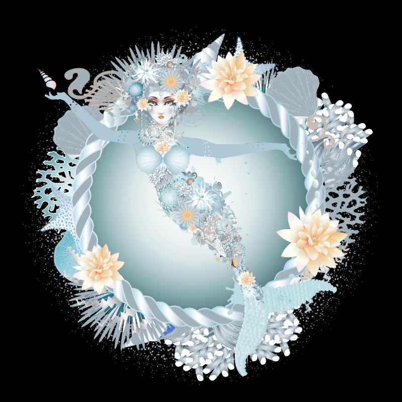 beautiful mermaid in a maritime setting