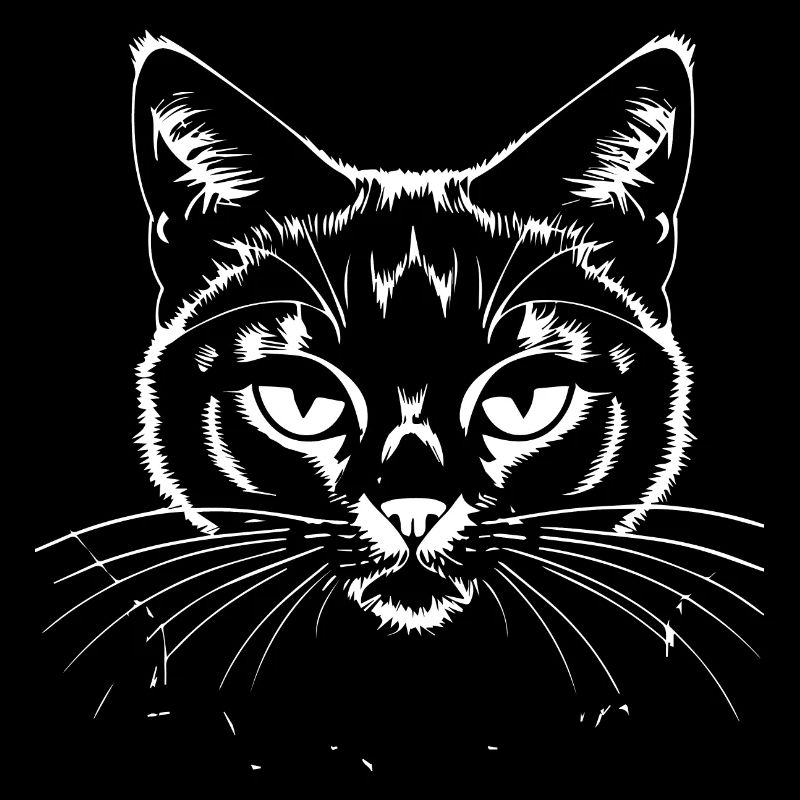 Drôle Chat Silhouette Effronté Fun Chats