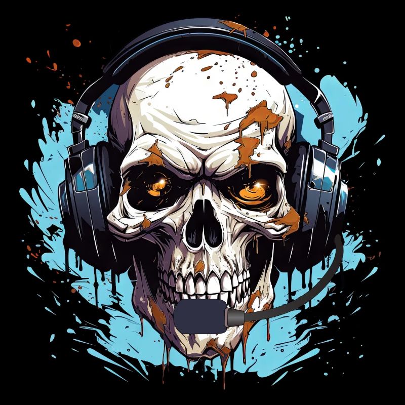 Gamer Skull Casque Console de jeu de jeu