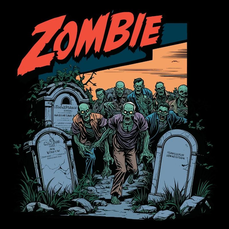 Zombie Horde Comic Art