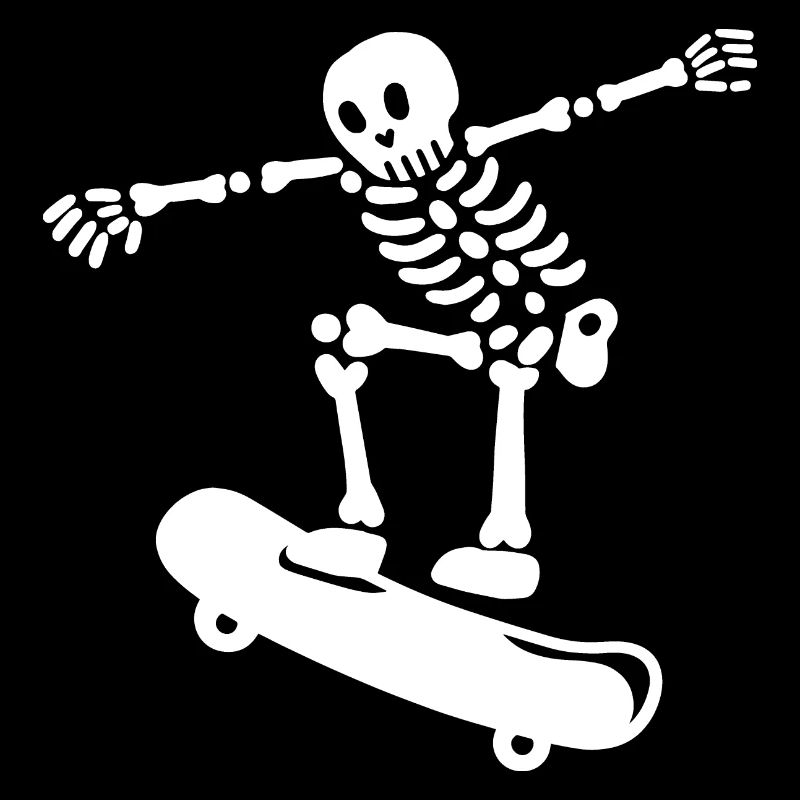 Skateboarding Skeleton Skateboarder