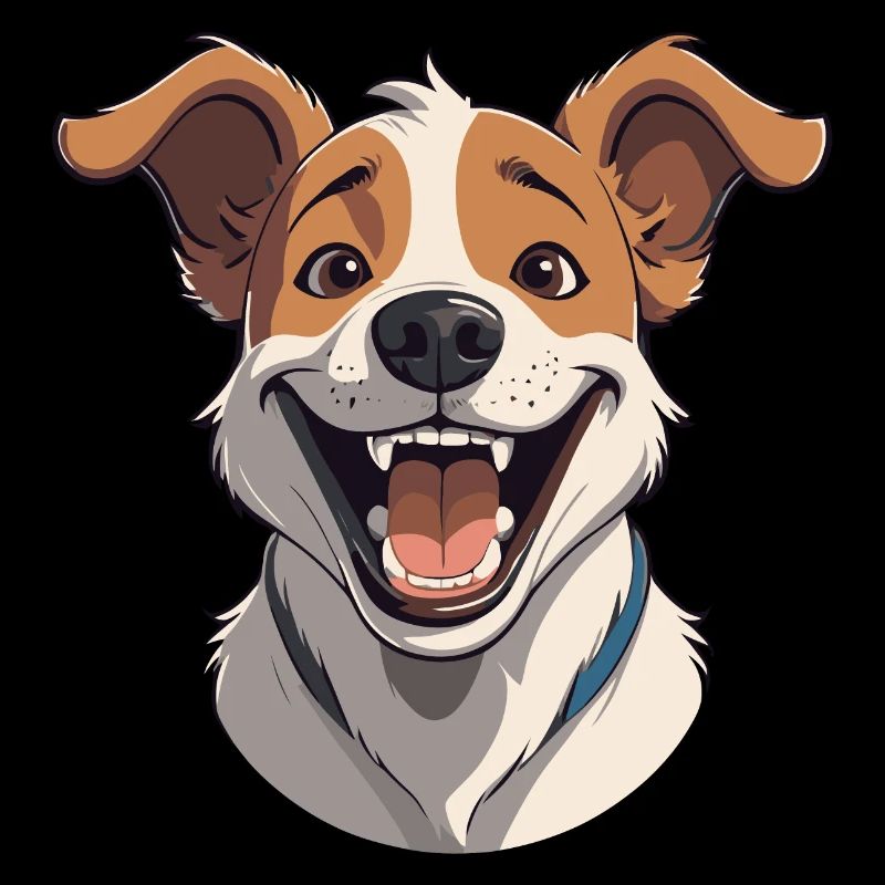 Lachender Hund