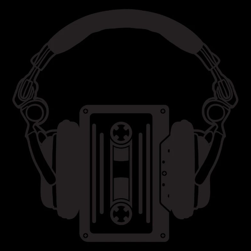 Retro-Kopfhörer mit Boho-Kassetten