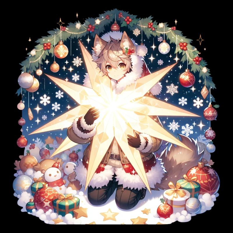 Chat mignon Manga Noël Design