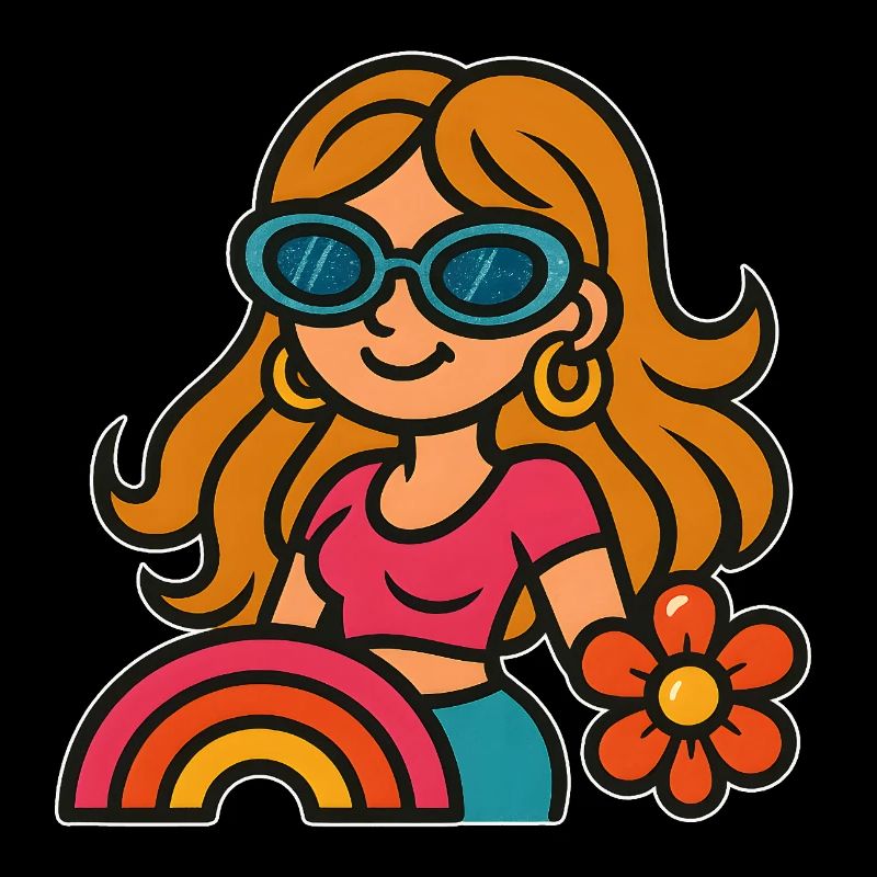 Retro Summer Girl - Flower Power Look
