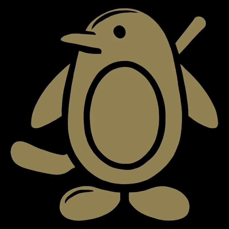 Penguin Hockey Silhouette Minimalist
