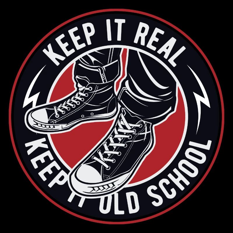 Keep It Real Old School Sneakers Logo
