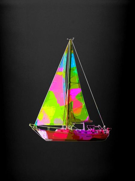 Buntes Segelboot