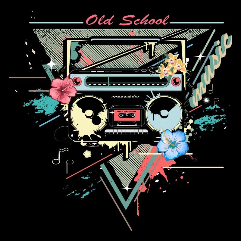 Ghettoblaster rétro graffiti